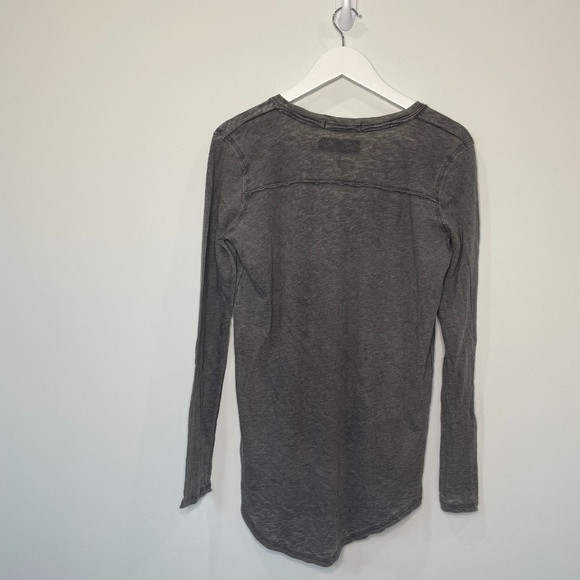 We the Free Distressed Dark Gray Long Sleeve Shirt - Picture 7 of 9